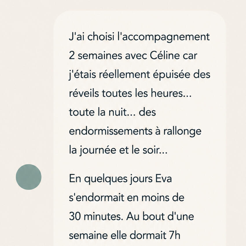 Témoignage d’une maman après un accompagnement sommeil de 2 semaines
